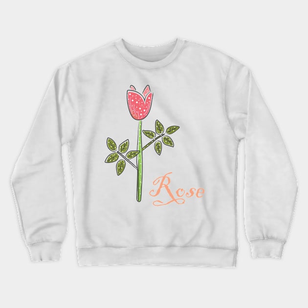 Rose Crewneck Sweatshirt by KristinaStellar 